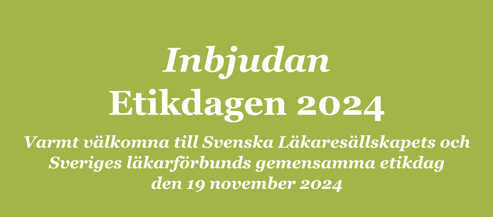 Inbjudan till Etikdagen 2024